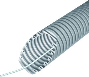 EVOEL FL D=20mm/50m ar stiepli g. pelēka, gofrēta caurule evopipes