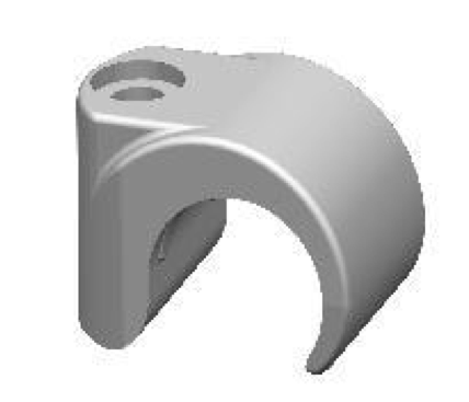 Kabeļu stiprinājums apaļiem vadiem 7-10 balts Baltplasts RKF